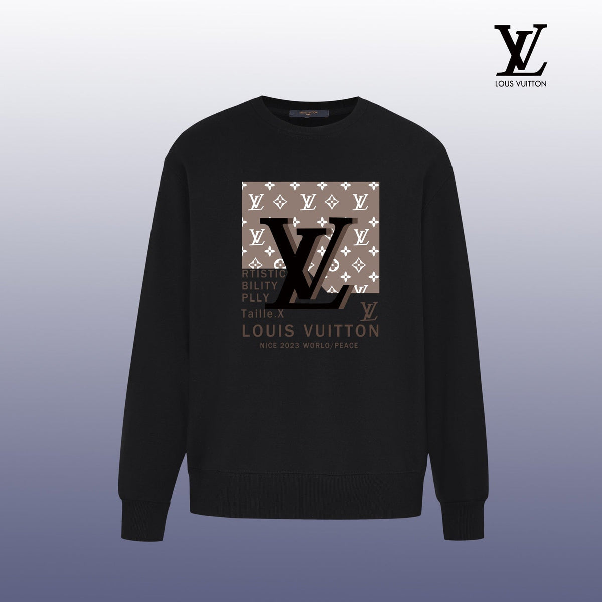 Designer Graphic Print Crewneck Sweatshirt