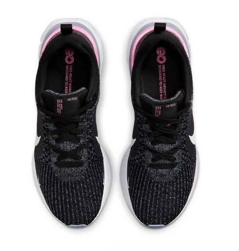 Nike React Infinity Run Flyknit 3 'Black Grey Pink'