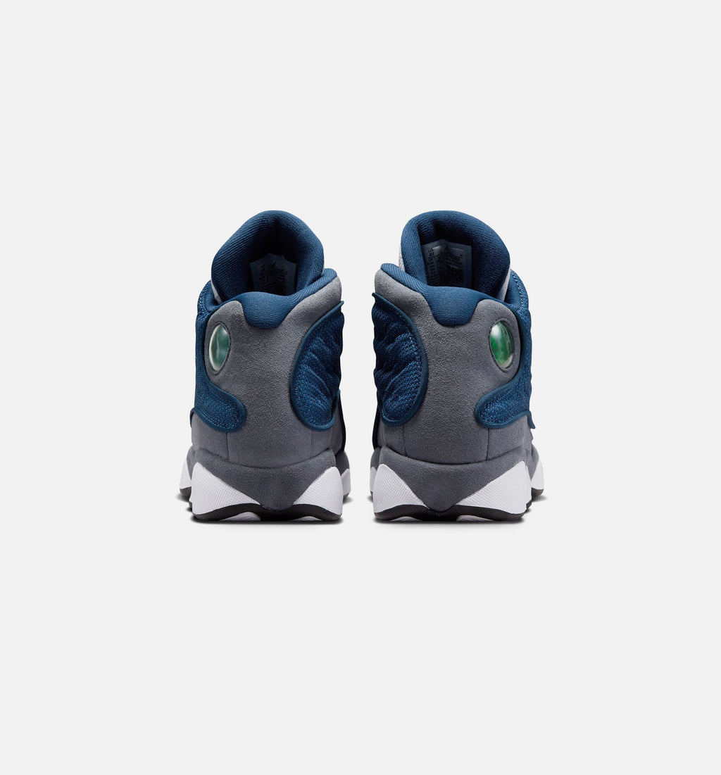 Air Jordan 13 Retro Navy and Flint Grey Grade School Shoes - Navy/University Blue/Flint Grey/White
