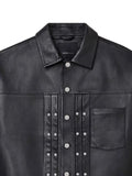 Purple Brand stud-embellished leather jacket