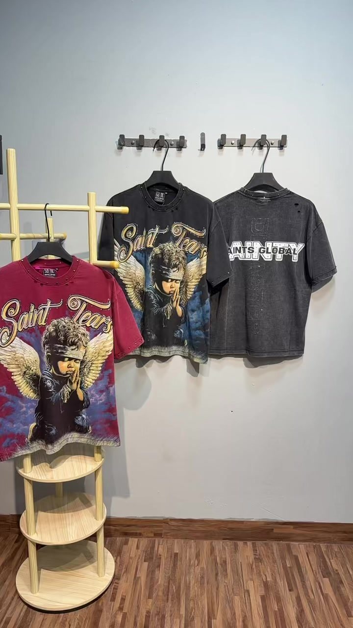 SAINT Tears Angel Graphic Short-Sleeve T-Shirt