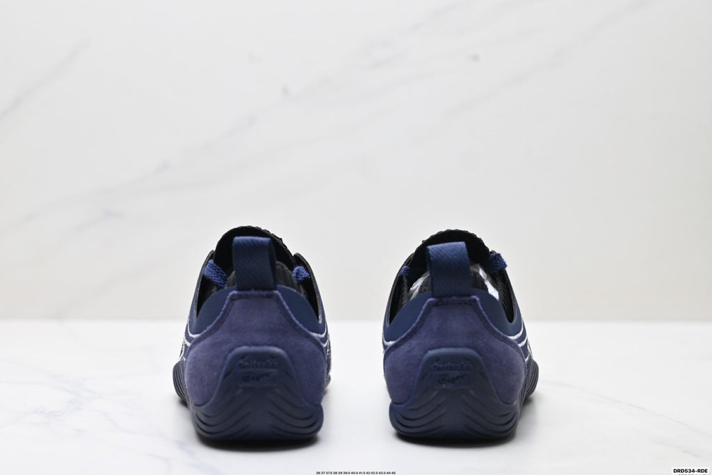 Onitsuka Tiger Low Profile Runner Navy Line Art Unisex Shoes Style 34