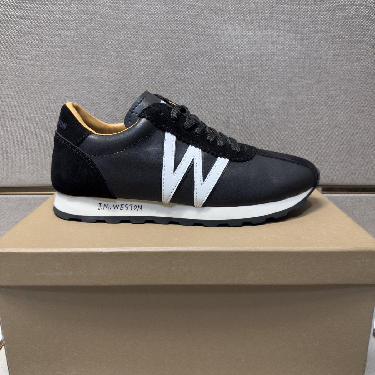 J.M. Weston Black W-Detail Sneakers